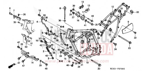 CARROSSERIE DE CHASSIS XR250R1 de 2001